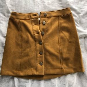 Faux Suede Mini Skirt